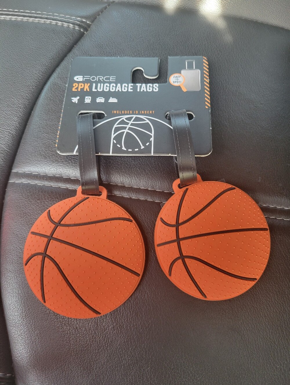 New Set of 2‎ Basketball Luggage Tags For School Bag Soorts Bag Travel Bag